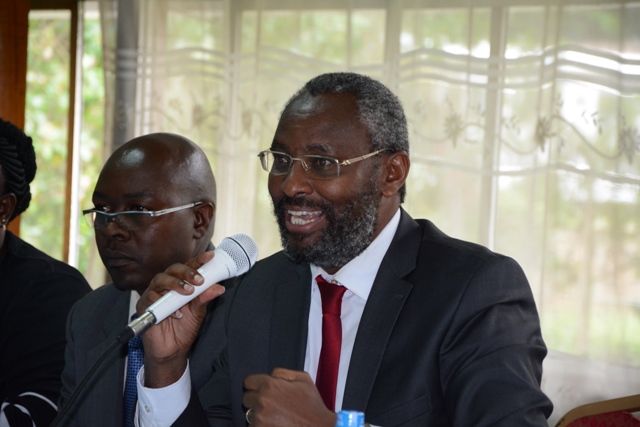 Prof. Kiama DVCFPD speaking to the committee members