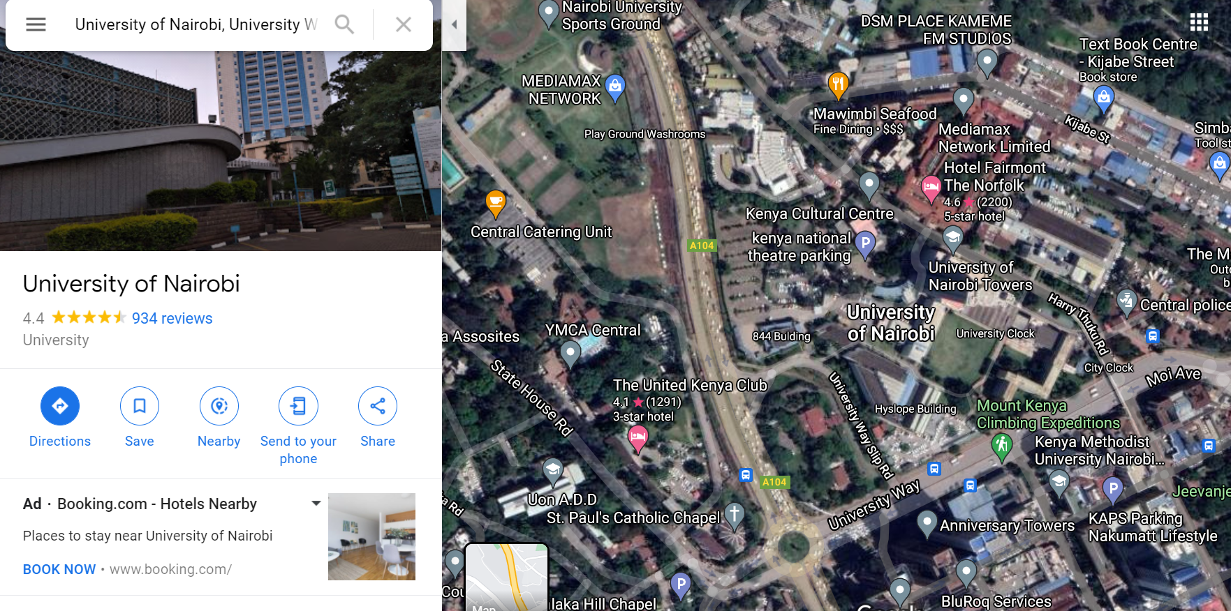 main campus google map