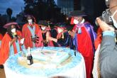 UoN Management cut the cake at the UoN at 50 Celebrations 