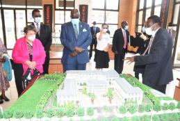 CS Magoha with Chancellor, Dr. Vijoo Rattansi looking at the Confucius institute model