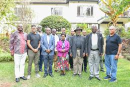 University leadership with family members of the late Dr Vijoo Rattansi