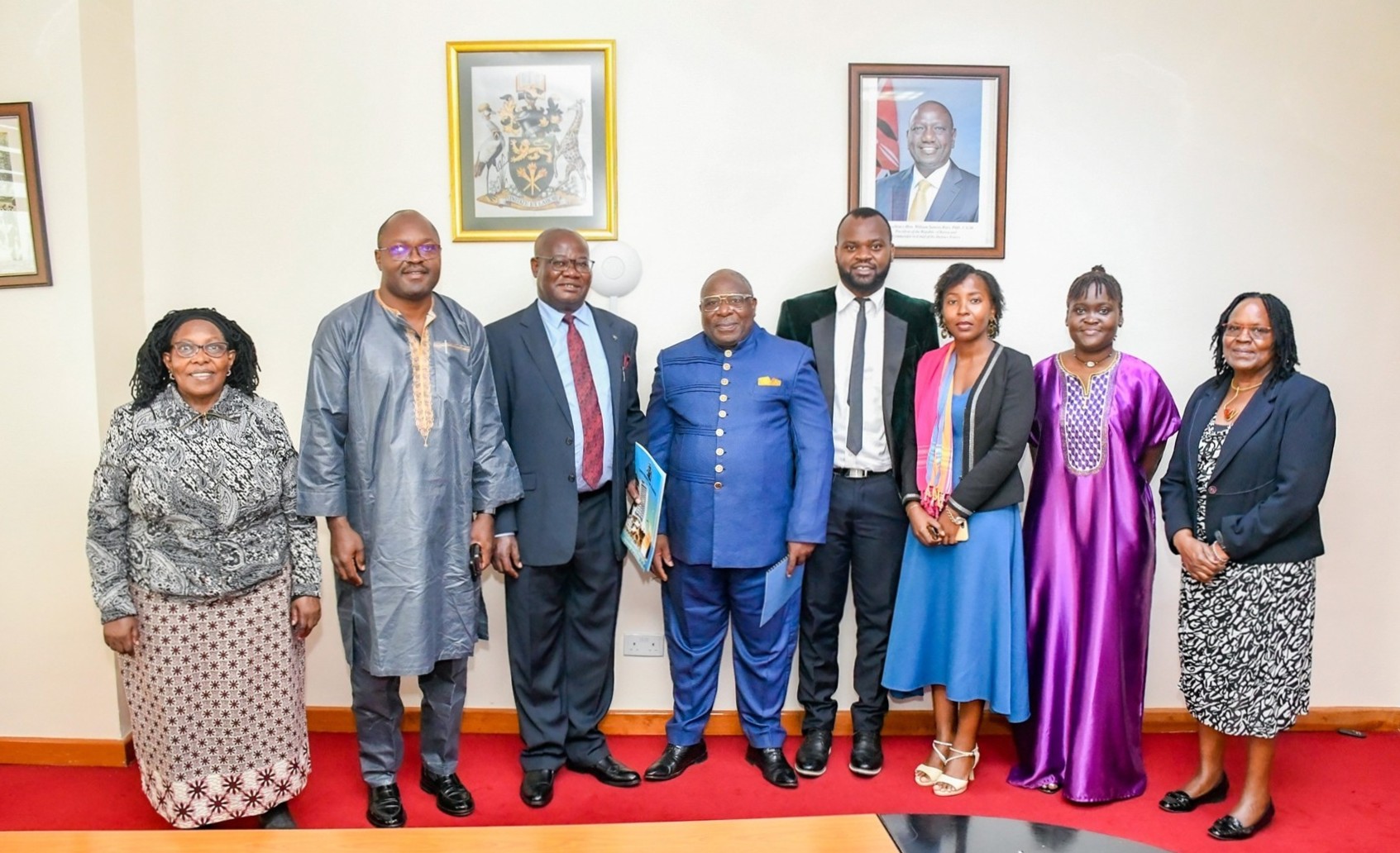 DVC FPD, Prof Josiah Aduda with the IUEC delegation.