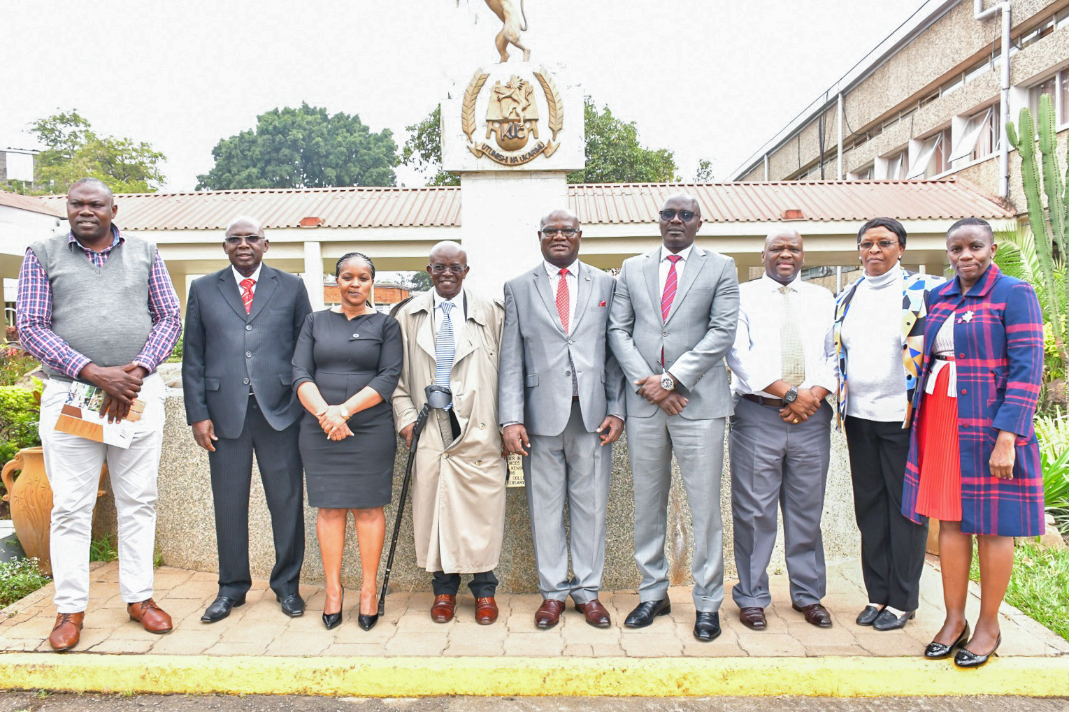 The DVC FPD with Kenya Utalii College Staff during the signing ceremony