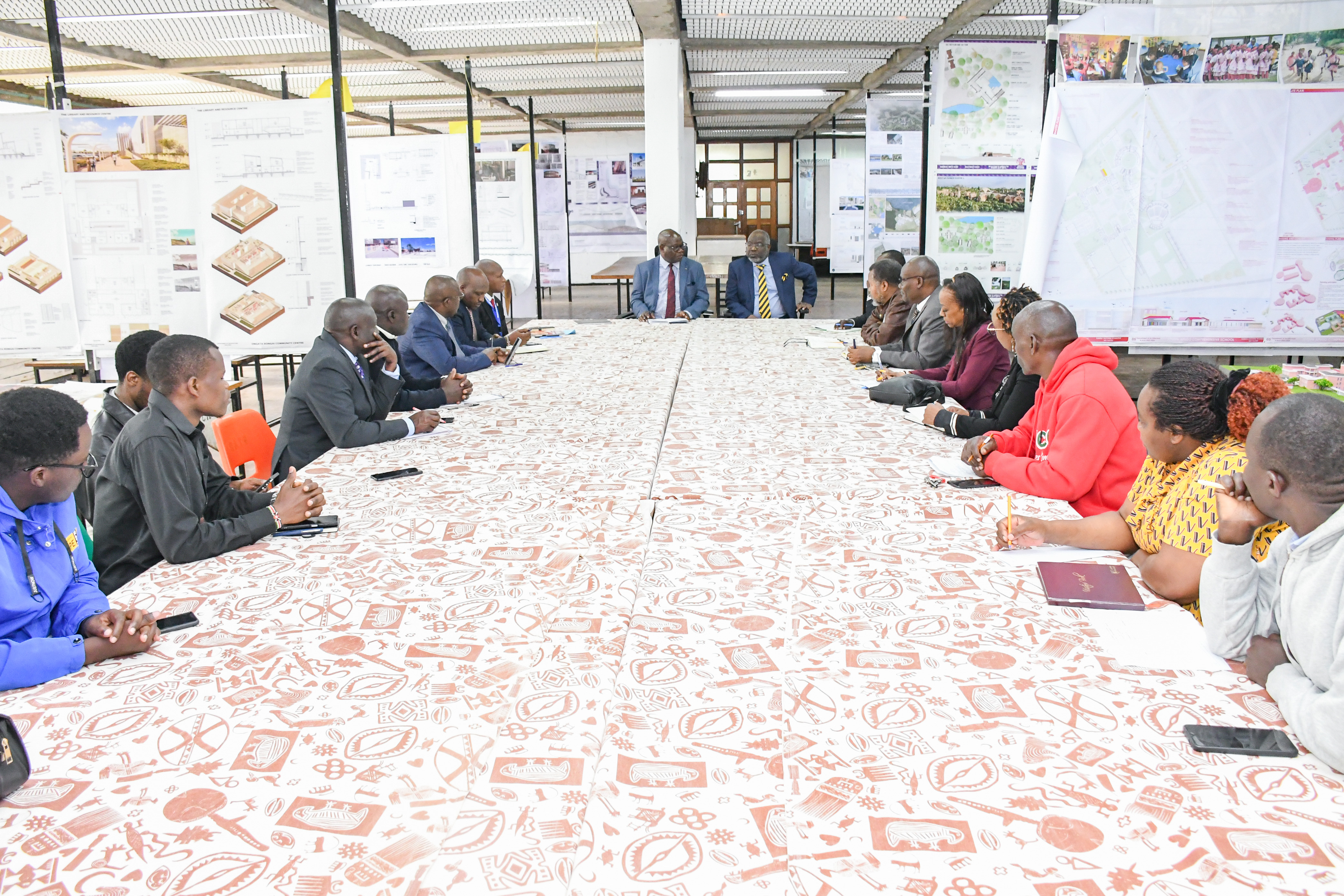DVC FPD, Prof. Josiah Aduda, addresses members of the Faculty of Built Environment and Design, reaffirming his commitment to supporting infrastructure development, resource enhancement, and quality learning environments during his familiarization visit.