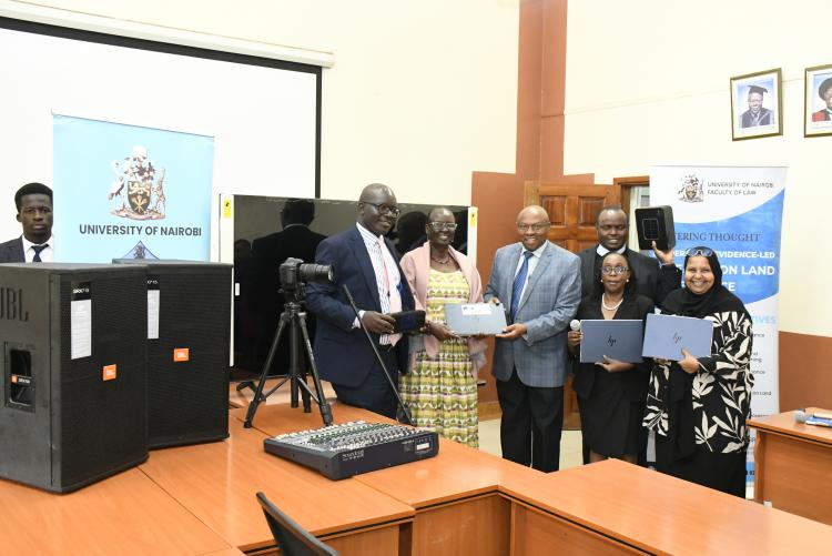 DVC-FPD Prof Jackson Maalu receives equipment from FAO