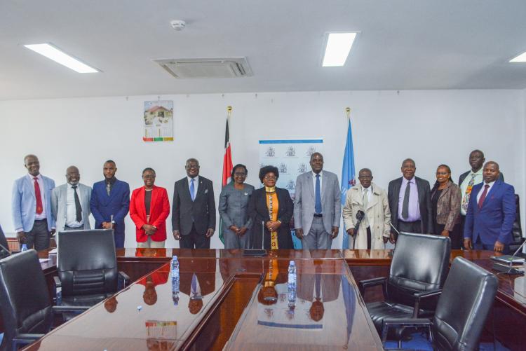 UoN management with a delegation from Instituto Superior Politécnico Ndunduma (ISPN)