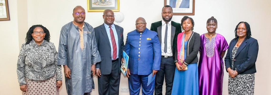 DVC FPD, Prof Josiah Aduda with the IUEC delegation.