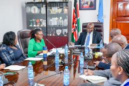 The DVC Finance, Planning and Development, Prof Josiah Aduda chairs the OAG meeting.