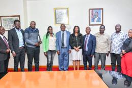 UASU UoN Chapter officials and the University's Deputy Vice-Chancellors pose for a group photo after a cordial meeting